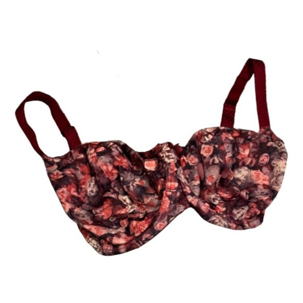 Panache Super Bra - Maroon Floral